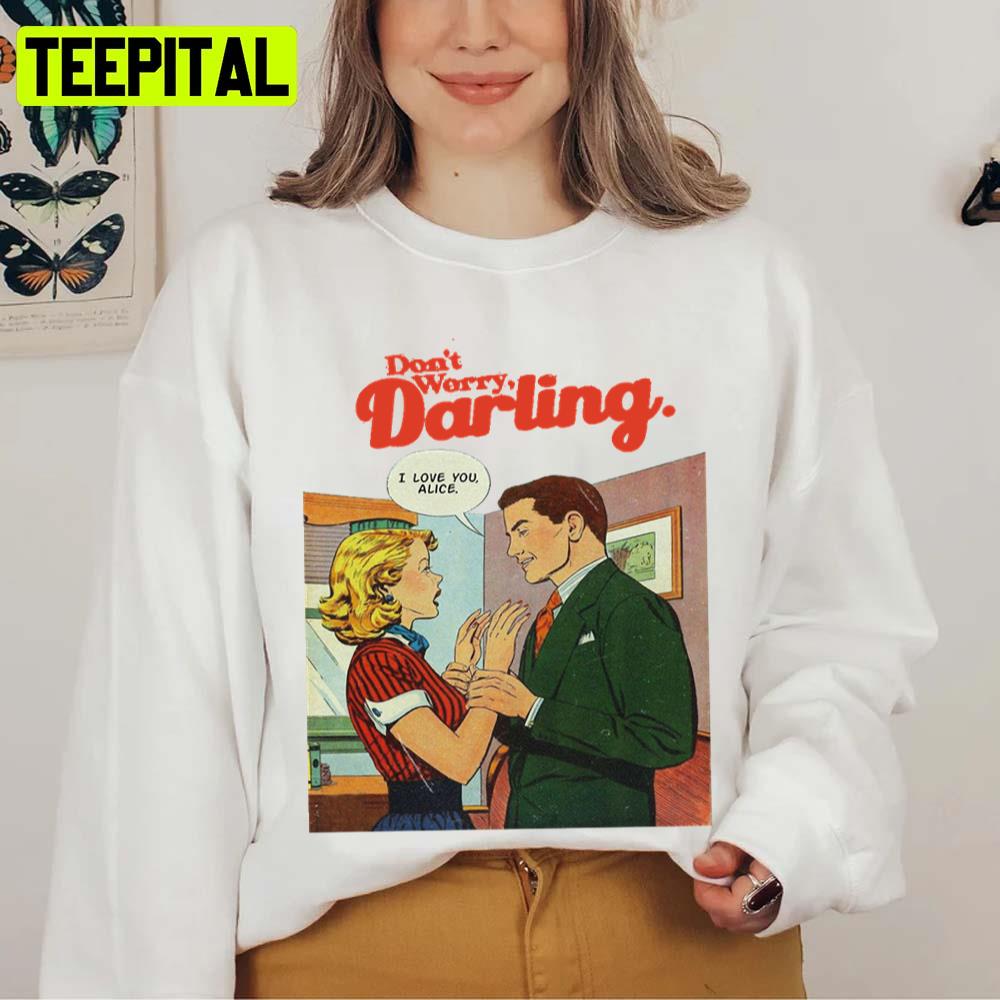Vintage Illustration Olivia Wilde Don't Worry Darling Unisex Sweatshirt Vintage Illustration Olivia Wilde Don't Worry Darling Unisex Sweatshirt