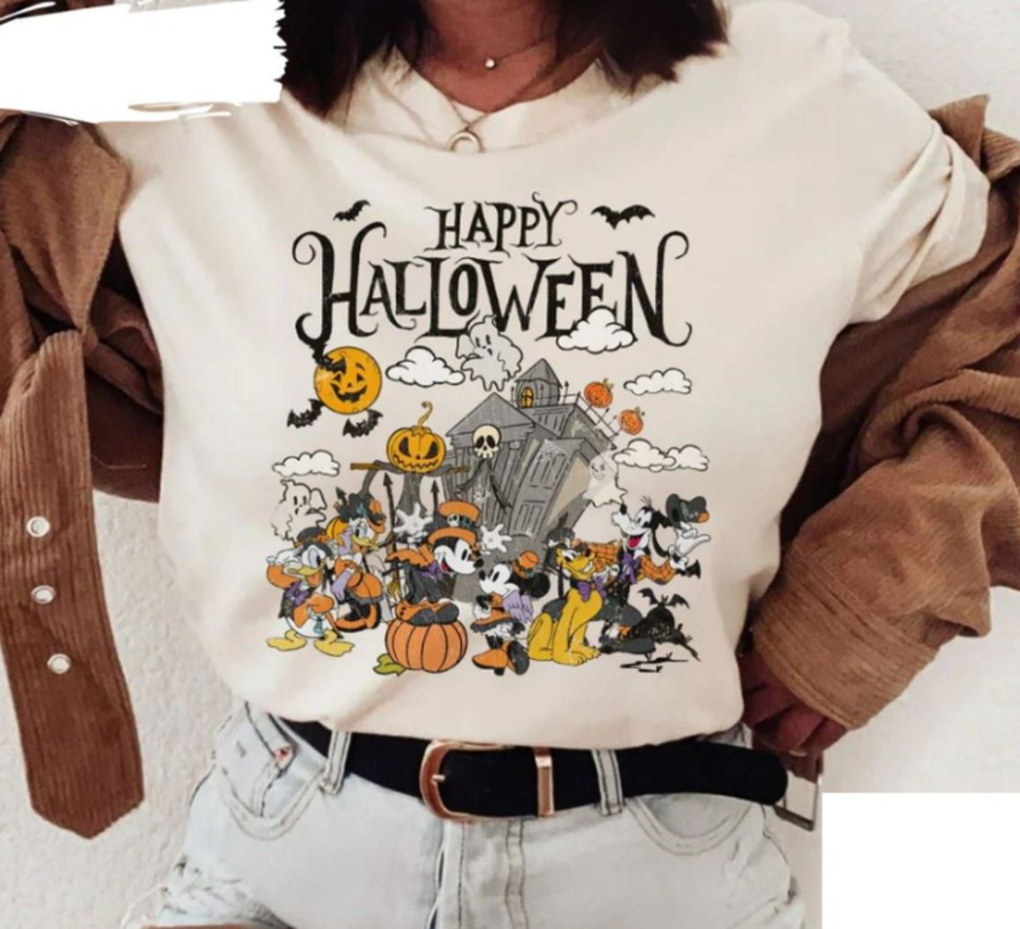 Vintage Style Disney Happy Halloween Shirt Vintage Style Disney Happy Halloween Shirt