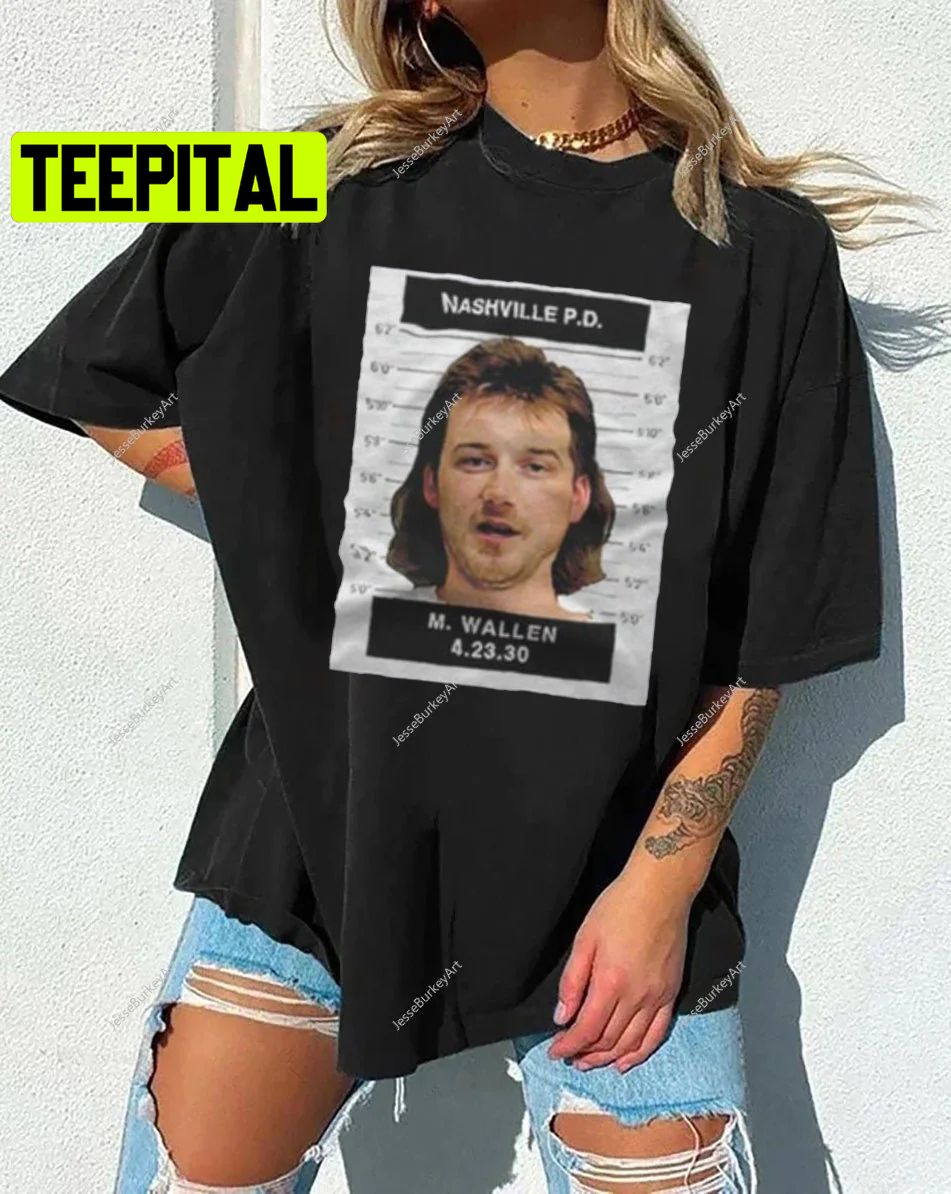 Wallen Mugshot Country Music Trending Unisex Shirt Wallen Mugshot Country Music Trending Unisex Shirt