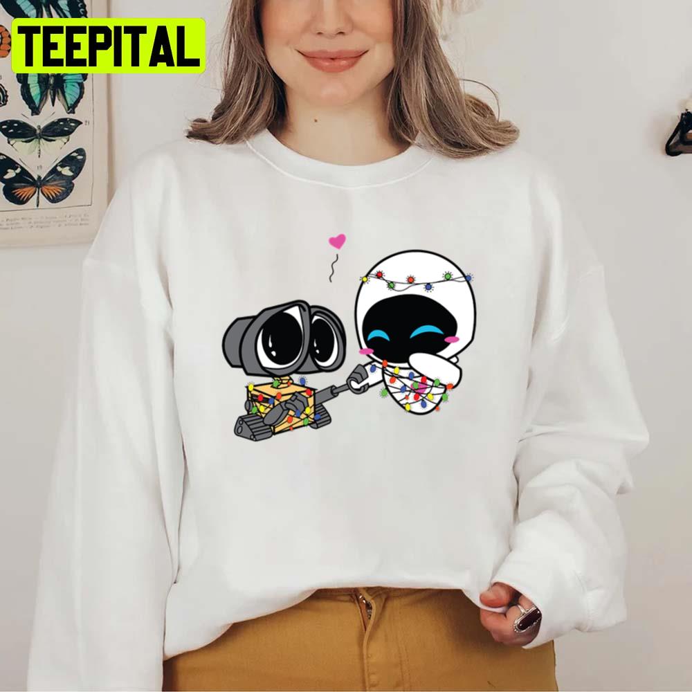 Wallll Eee Christmas Design Unisex Sweatshirt Wallll Eee Christmas Design Unisex Sweatshirt