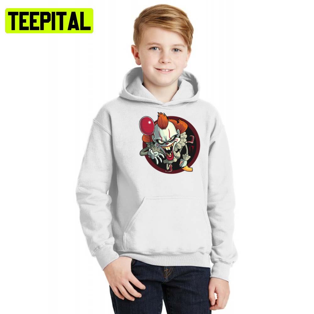 Want A Balloon Cartoon It Clown Halloween Illustration Hoodie Want A Balloon Cartoon It Clown Halloween Illustration Hoodie