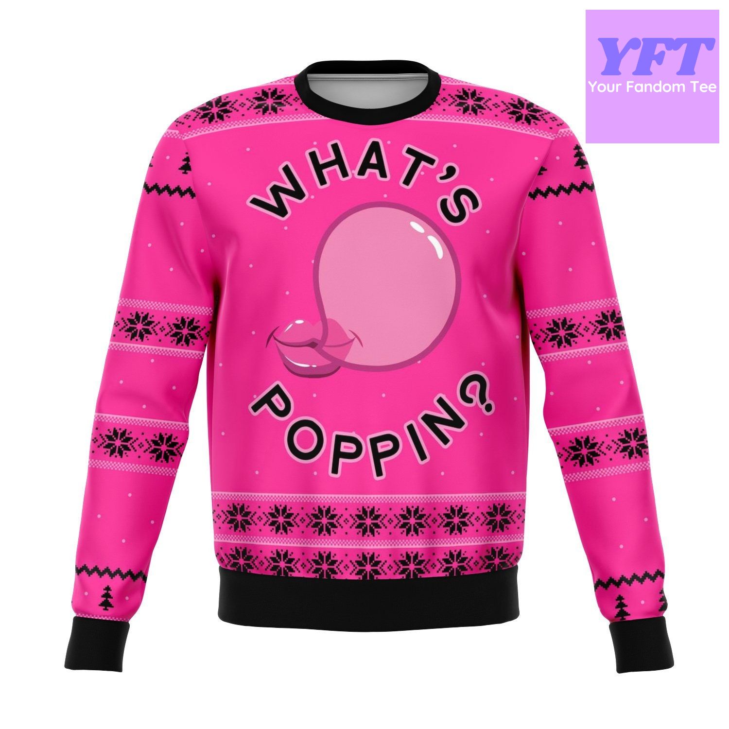 What's Poppin Meme 2022 Design 3d Ugly Christmas Sweater What's Poppin Meme 2022 Design 3d Ugly Christmas Sweater