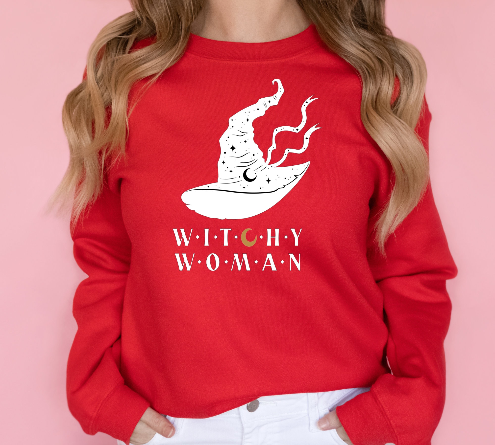 White Hat Witchy Woman For Pumpkin Halloween Unisex Sweatshirt White Hat Witchy Woman For Pumpkin Halloween Unisex Sweatshirt