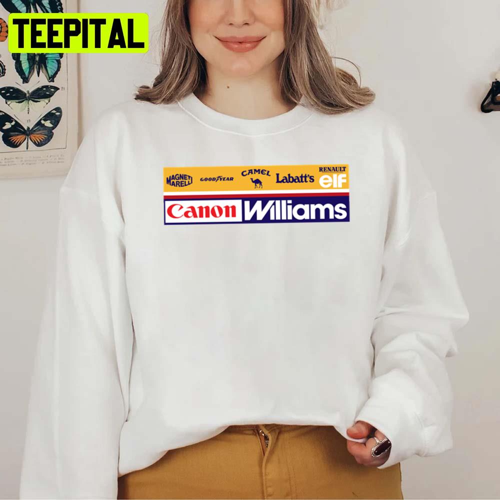 Williams Fw14 19911992 Sponsor Block Formula 1 Car Racing F1 Unisex T-Shirt Williams Fw14 19911992 Sponsor Block Formula 1 Car Racing F1 Unisex T-Shirt