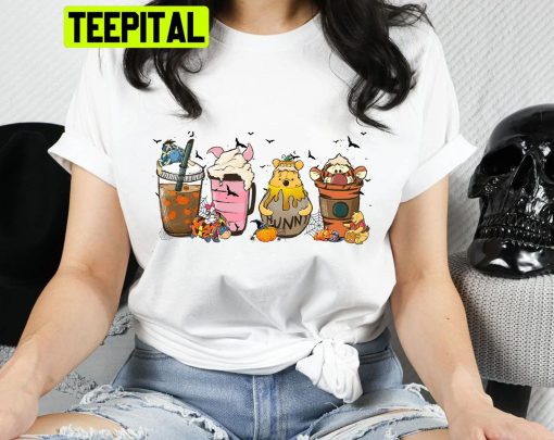 Winnie The Pooh Halloween Coffee Latte Trending Unisex Shirt