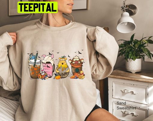 Winnie The Pooh Halloween Coffee Latte Trending Unisex Shirt
