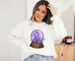 Witch Fortune Telling Ball Witch Boho Motif Cottagecore Pumpkin Halloween Unisex Sweatshirt