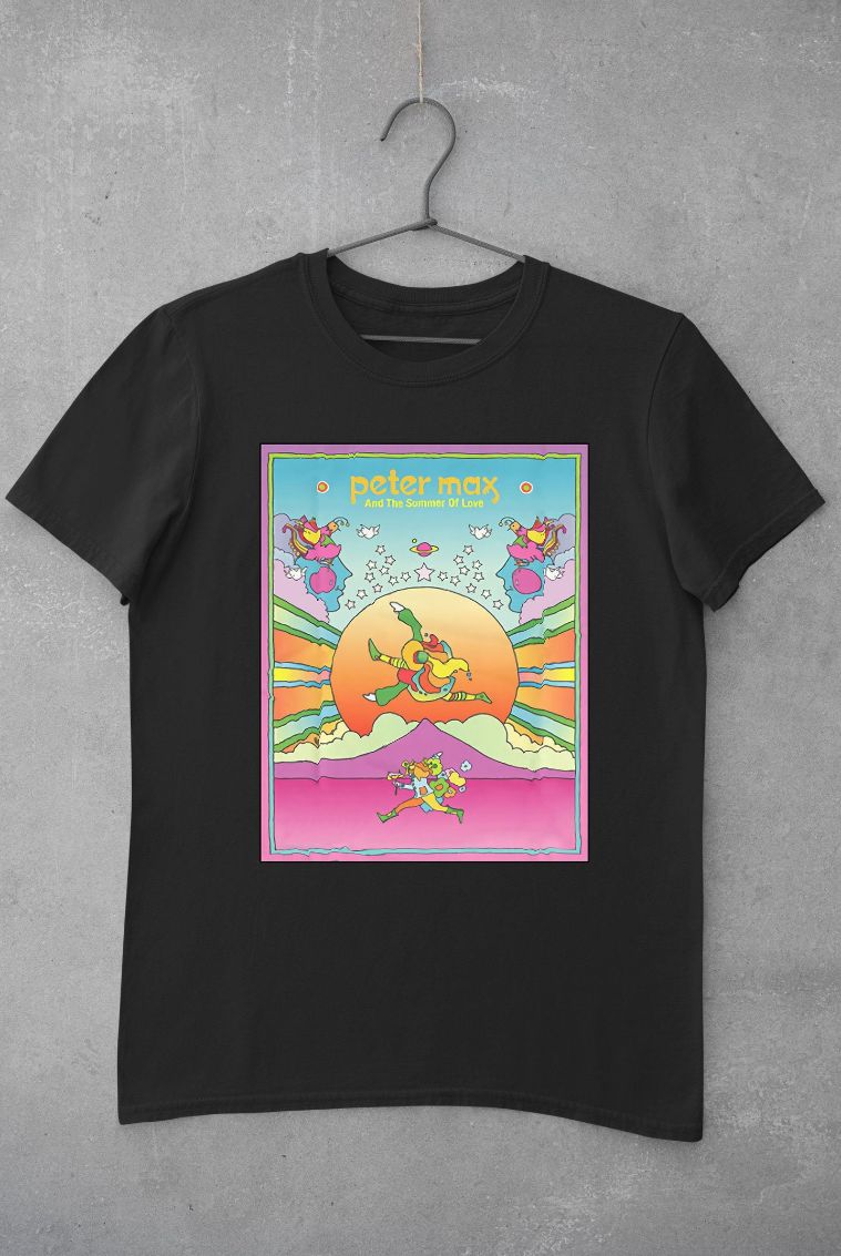 Wrangler Peter Max Summer of Love Gift Birthday T-Shirt (1) Wrangler Peter Max Summer of Love Gift Birthday T-Shirt (1)