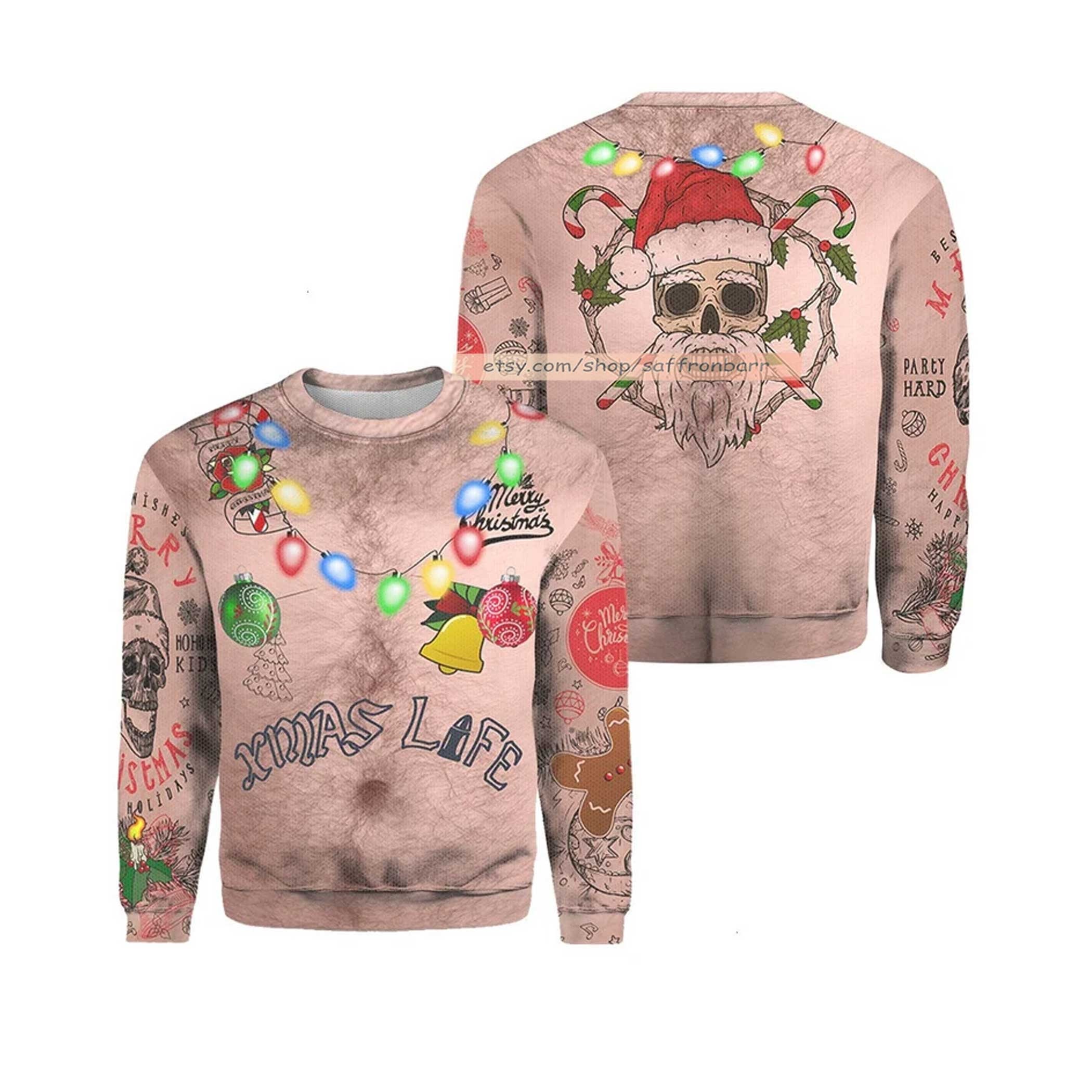 Xmas Life Ugly Christmas Topless Sweatshirt Xmas Life Ugly Christmas Topless Sweatshirt