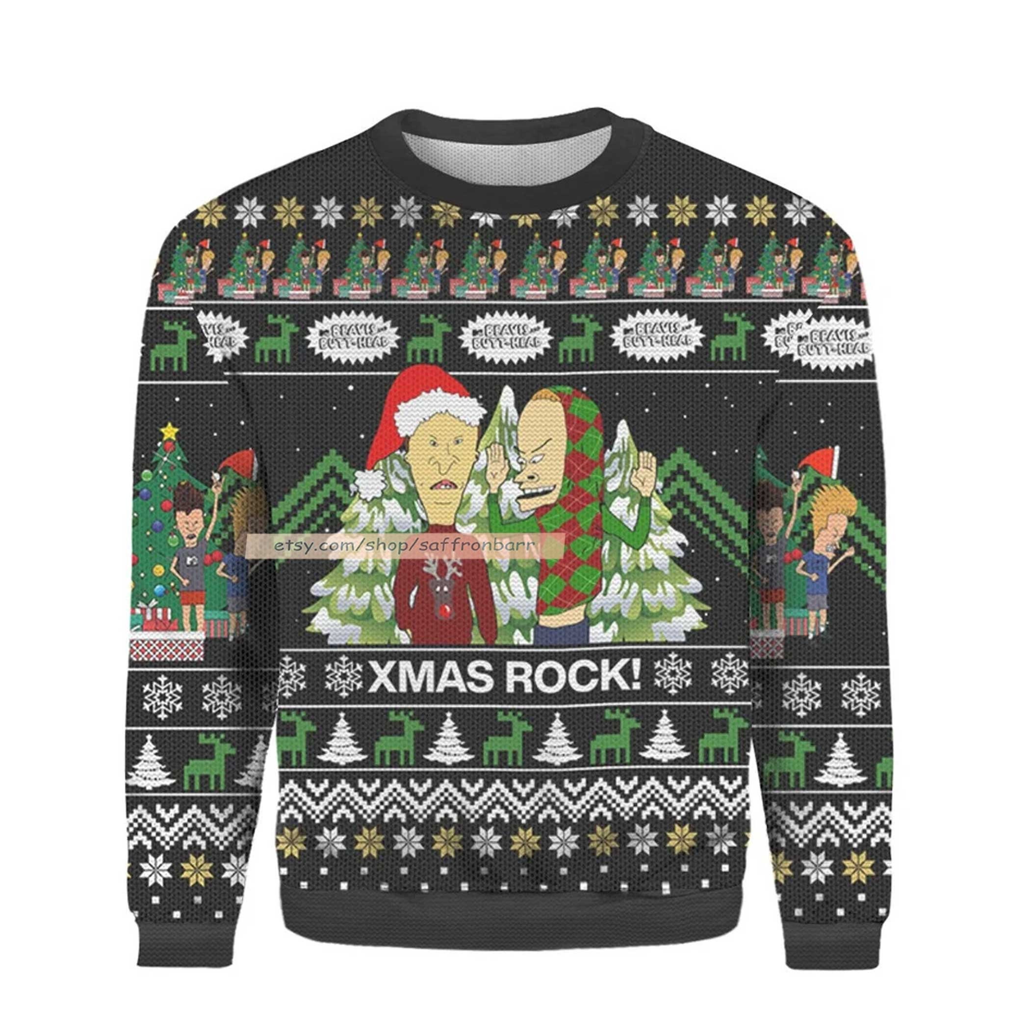 Xmas Rock Merry Christmas 2022 Ugly 3D Sweatshirt Xmas Rock Merry Christmas 2022 Ugly 3D Sweatshirt