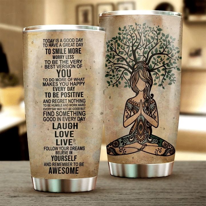 Yoga Laugh Love Live Stainless Steel Cup Yoga Laugh Love Live Stainless Steel Cup
