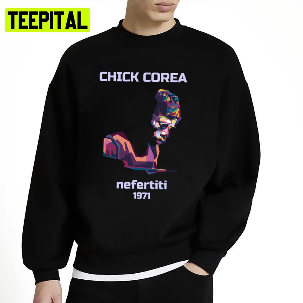 1971 Nefertiti Popart Chick Corea In Wpap Unisex Sweatshirt 1971 Nefertiti Popart Chick Corea In Wpap Unisex Sweatshirt