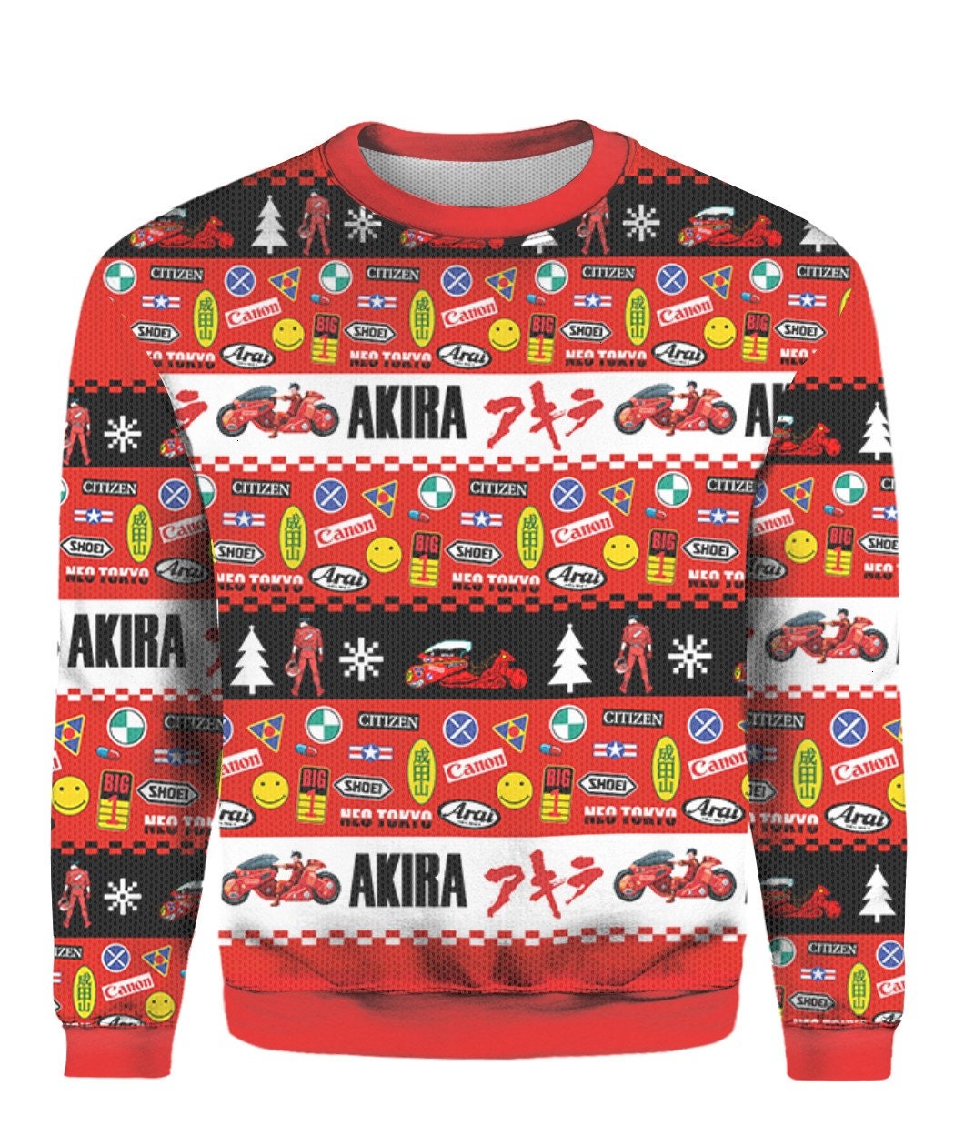 Akira Kaneda Bike Xmas Ugly Christmas 3D Sweater Akira Kaneda Bike Xmas Ugly Christmas 3D Sweater