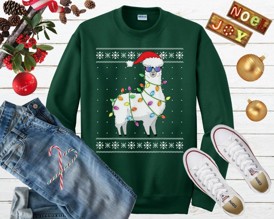 Alpaca Christmas Lights Ugly Christmas Sweater Alpaca Christmas Lights Ugly Christmas Sweater