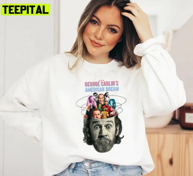 American Dream Minimalis Art Retro George Carlin Unisex T-Shirt American Dream Minimalis Art Retro George Carlin Unisex T-Shirt