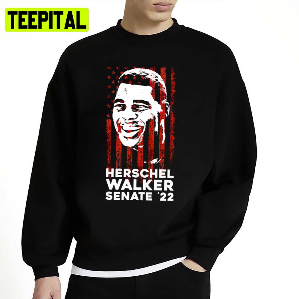 American Flag Art Herschel Walker Senate '22 Unisex Sweatshirt American Flag Art Herschel Walker Senate '22 Unisex Sweatshirt
