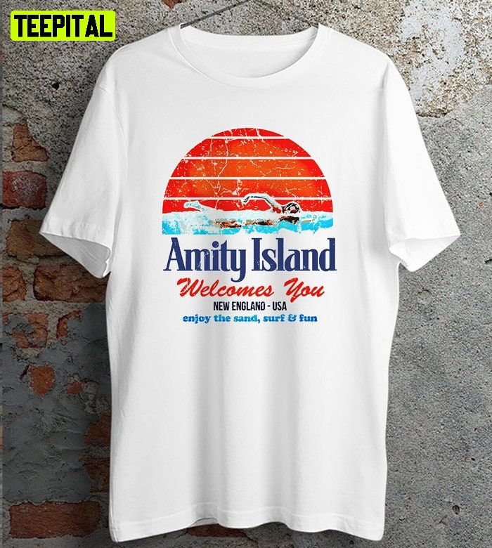 Amity Island 70 S Movie Retro Design T-Shirt Amity Island 70 S Movie Retro Design T-Shirt