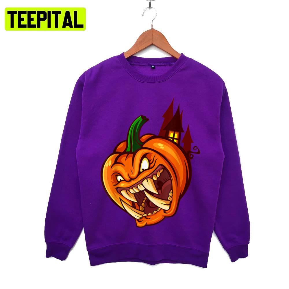 Angry Scary Evil Pumpkin Halloween Hoodie Angry Scary Evil Pumpkin Halloween Hoodie