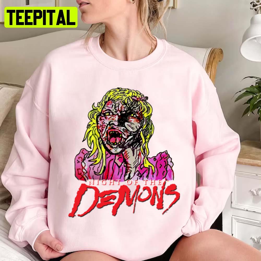 Animated Design Night Of The Demons Unisex Sweatshirt Animated Design Night Of The Demons Unisex Sweatshirt