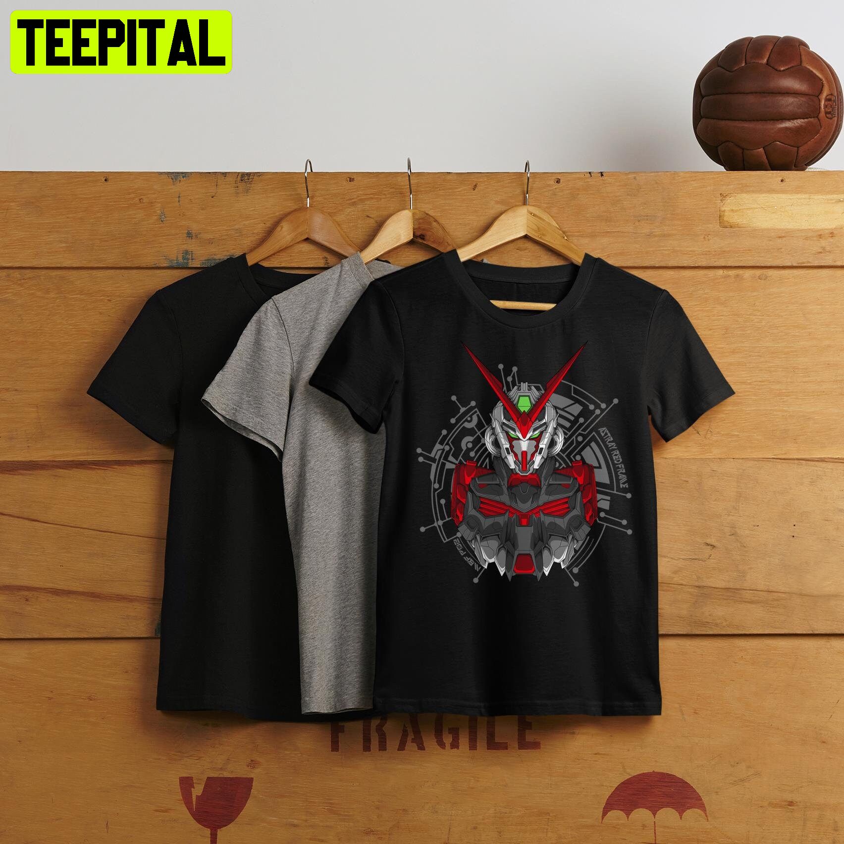 Astray Red Frame Half Body Gundam Unisex T-Shirt Astray Red Frame Half Body Gundam Unisex T-Shirt