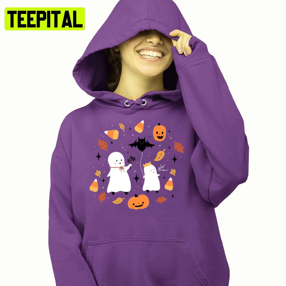 Autumn Ghosties Cute Design Fall Icons Hoodie Autumn Ghosties Cute Design Fall Icons Hoodie