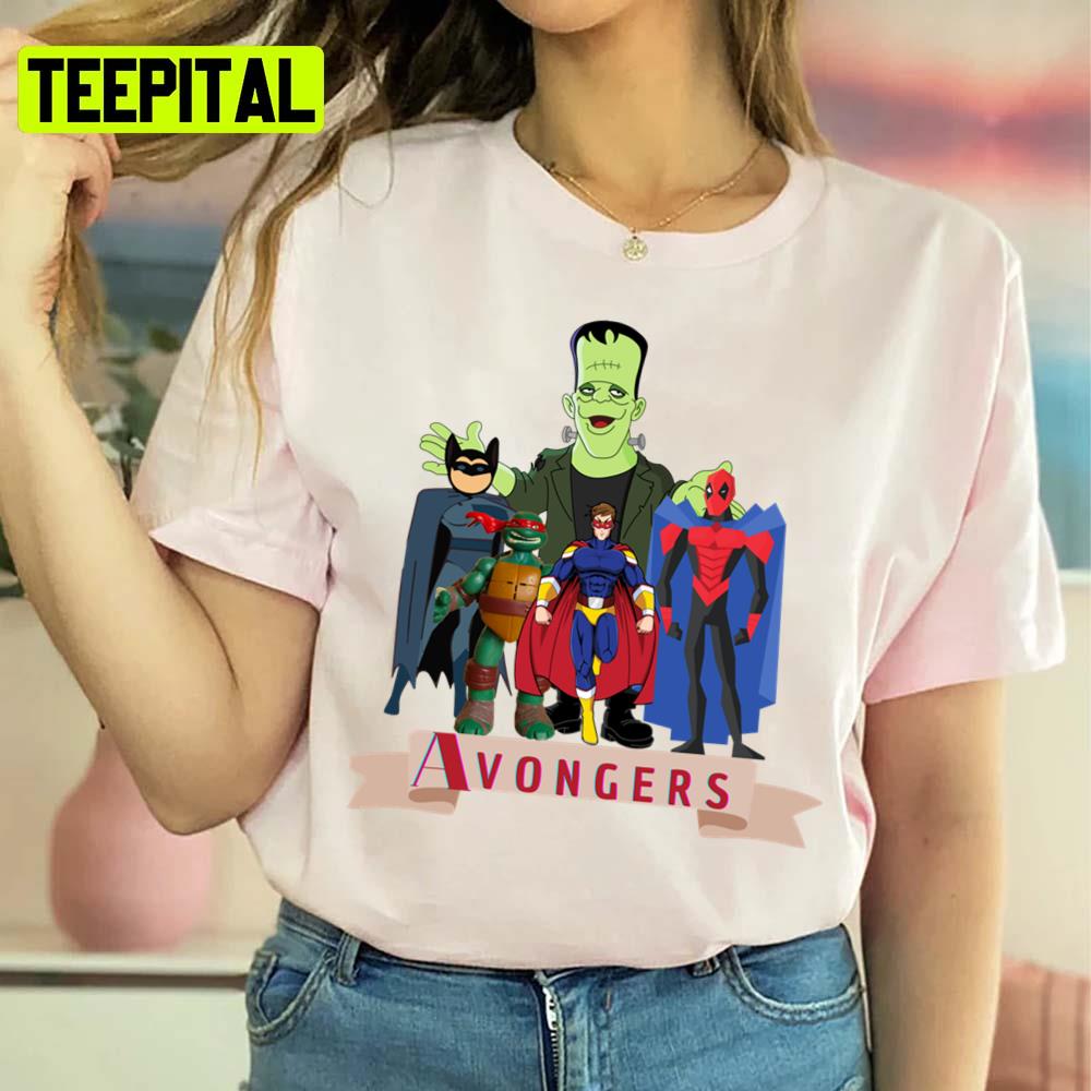 Avongers Super Heroes Funny Power Team Unisex T-Shirt Avongers Super Heroes Funny Power Team Unisex T-Shirt
