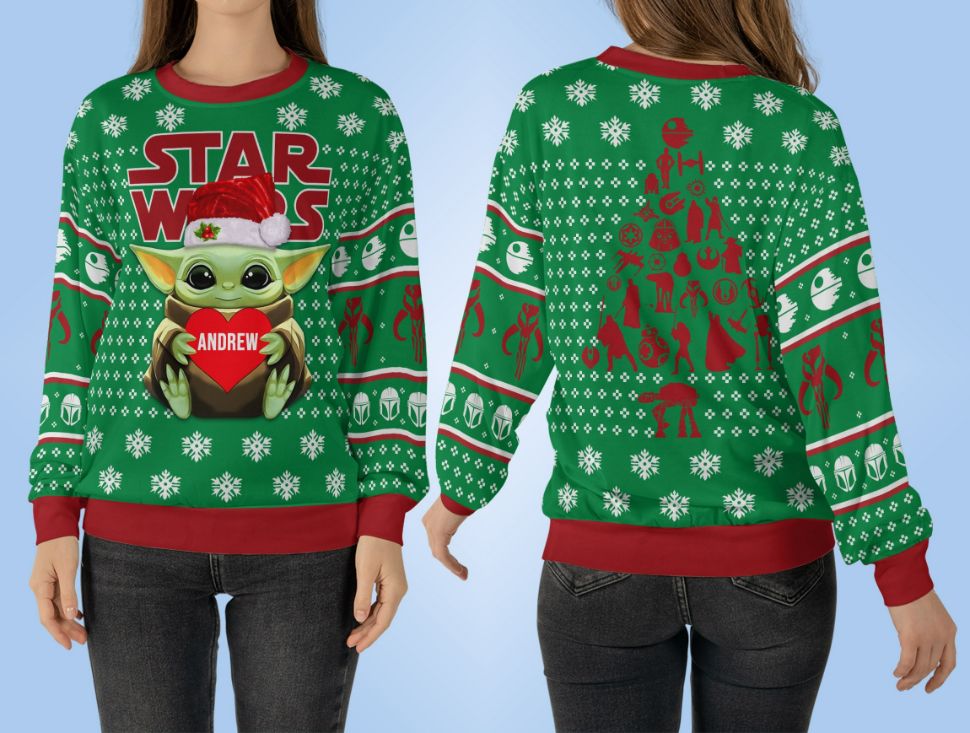 Baby Yoda Unisex Ugly 3D Xmas Sweater Baby Yoda Unisex Ugly 3D Xmas Sweater