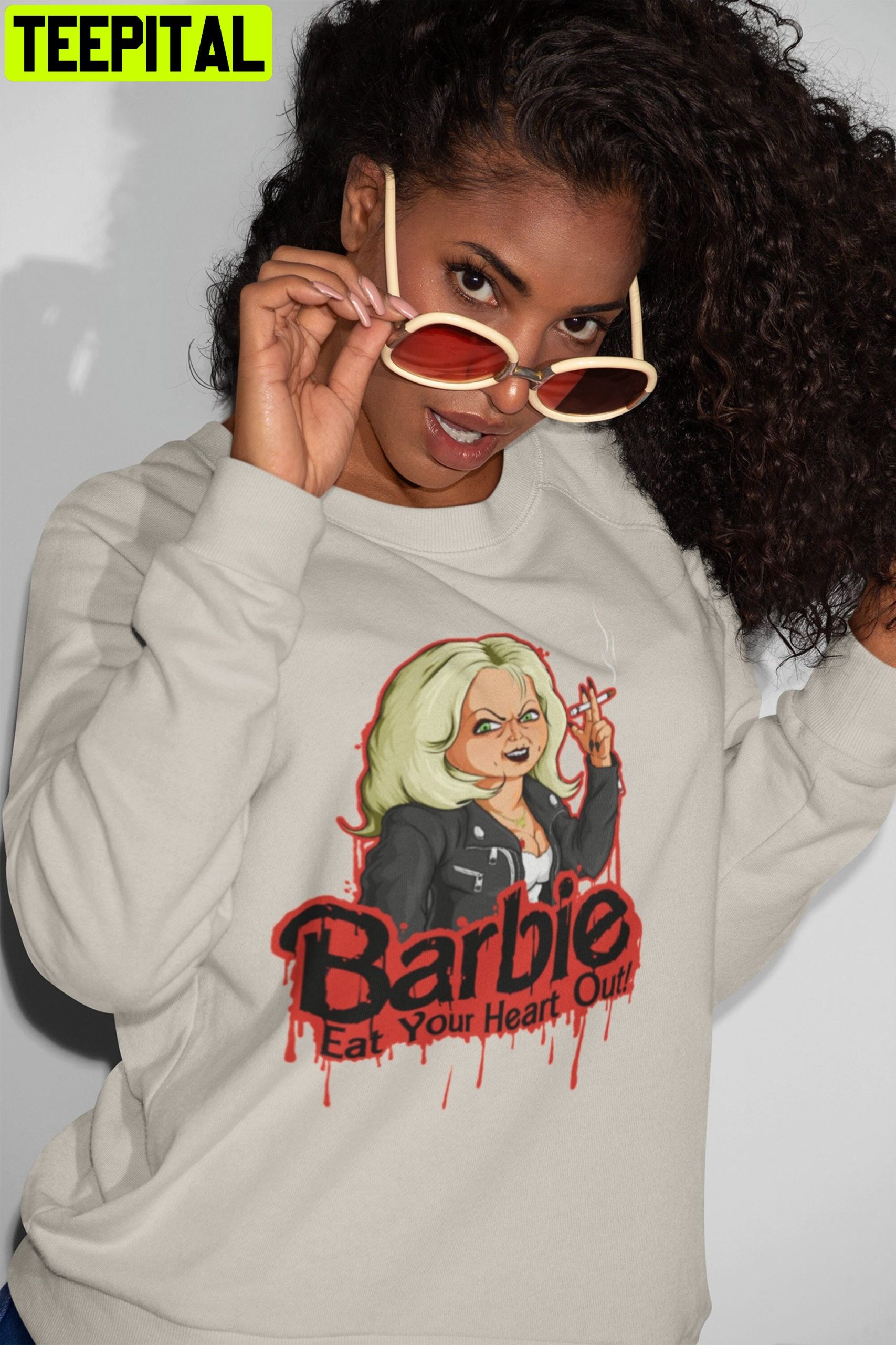 Barbie Eat Your Heart Out Bride Of Chucky Tiffany Chucky Horror Horror Movie Unisex T-Shirt Barbie Eat Your Heart Out Bride Of Chucky Tiffany Chucky Horror Horror Movie Unisex T-Shirt