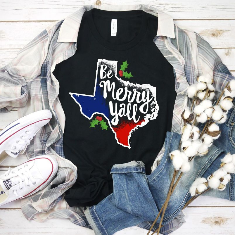 Be Merry Y'all Christmas Shirt Be Merry Y'all Christmas Shirt