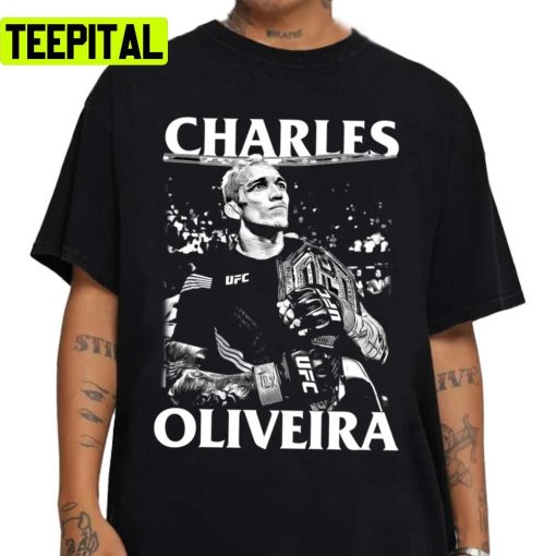 Black And White Design Charles Oliveira Ufc Fighter Unisex Sweatshirt