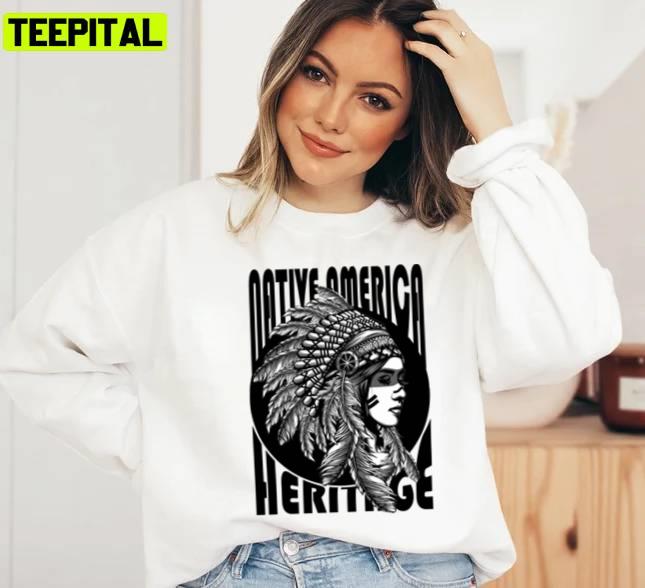 Black And White Design Native America Heritage Month Unisex T-Shirt Black And White Design Native America Heritage Month Unisex T-Shirt