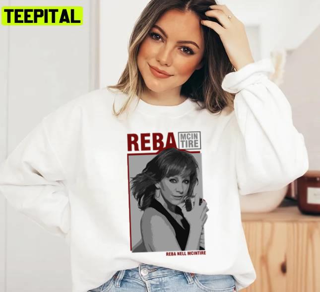 Black And White Design Reba Mcentire Unisex Sweatshirt Black And White Design Reba Mcentire Unisex Sweatshirt