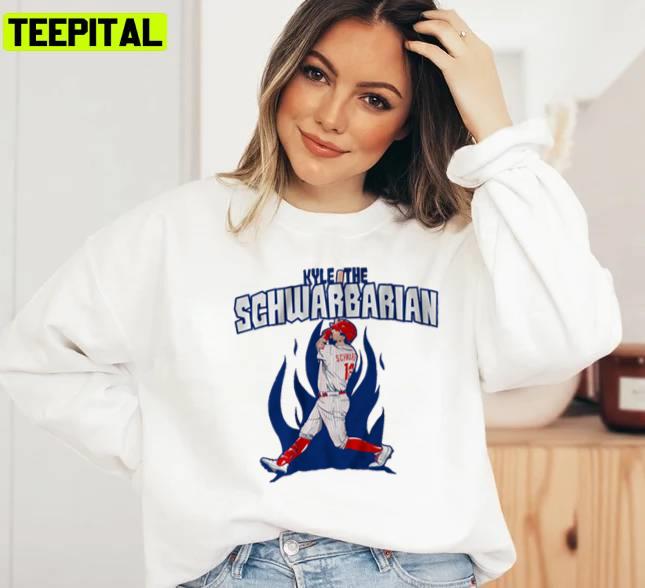 Blue Fire Baseball Design Kyle Schwarber Unisex T-Shirt Blue Fire Baseball Design Kyle Schwarber Unisex T-Shirt