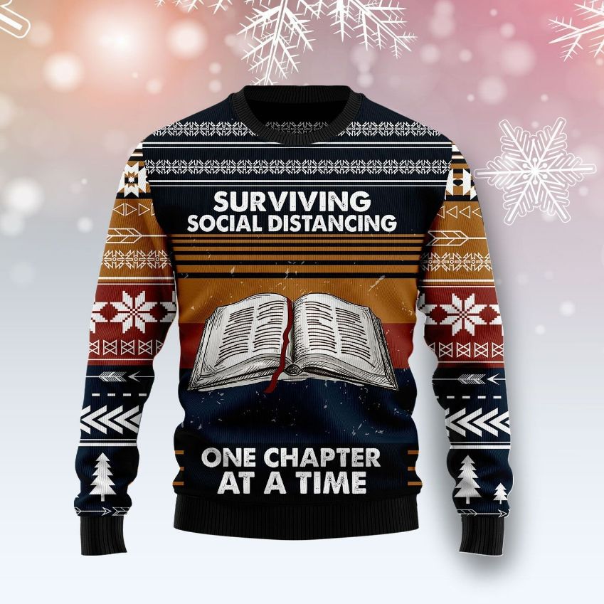 Book Retro Vintage Unisex 3D Ugly Christmas Sweater Book Retro Vintage Unisex 3D Ugly Christmas Sweater