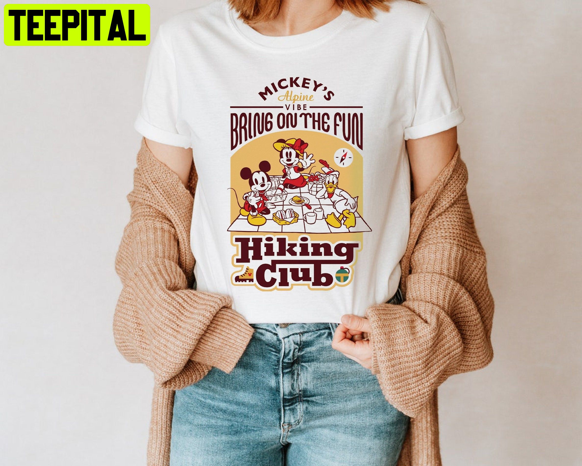 Bring On The Fun Hiking Club Mickey Mouse Holiday Disney Unisesx T-Shirt Bring On The Fun Hiking Club Mickey Mouse Holiday Disney Unisesx T-Shirt