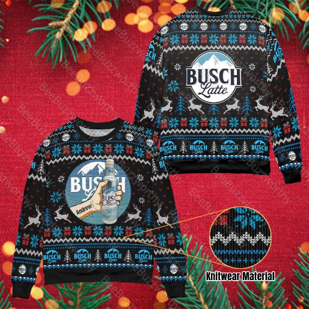 Busch Latte Unisex 3D Xmas Ugly Sweater Busch Latte Unisex 3D Xmas Ugly Sweater