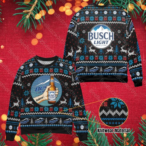 Busch Light Unisex Ugly 3D Xmas Sweater Busch Light Unisex Ugly 3D Xmas Sweater