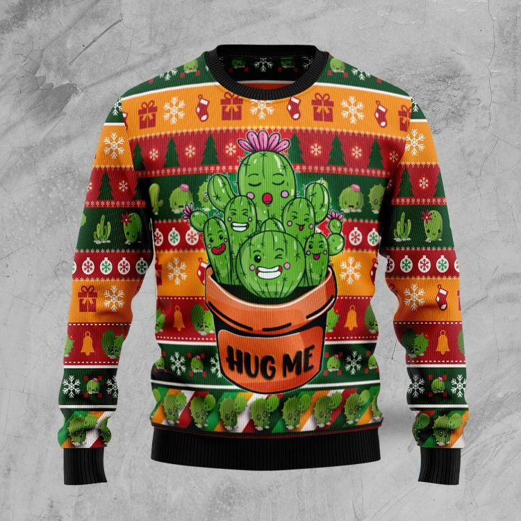 Cactus Hug Me Unisex 3D Ugly Christmas Sweater Cactus Hug Me Unisex 3D Ugly Christmas Sweater