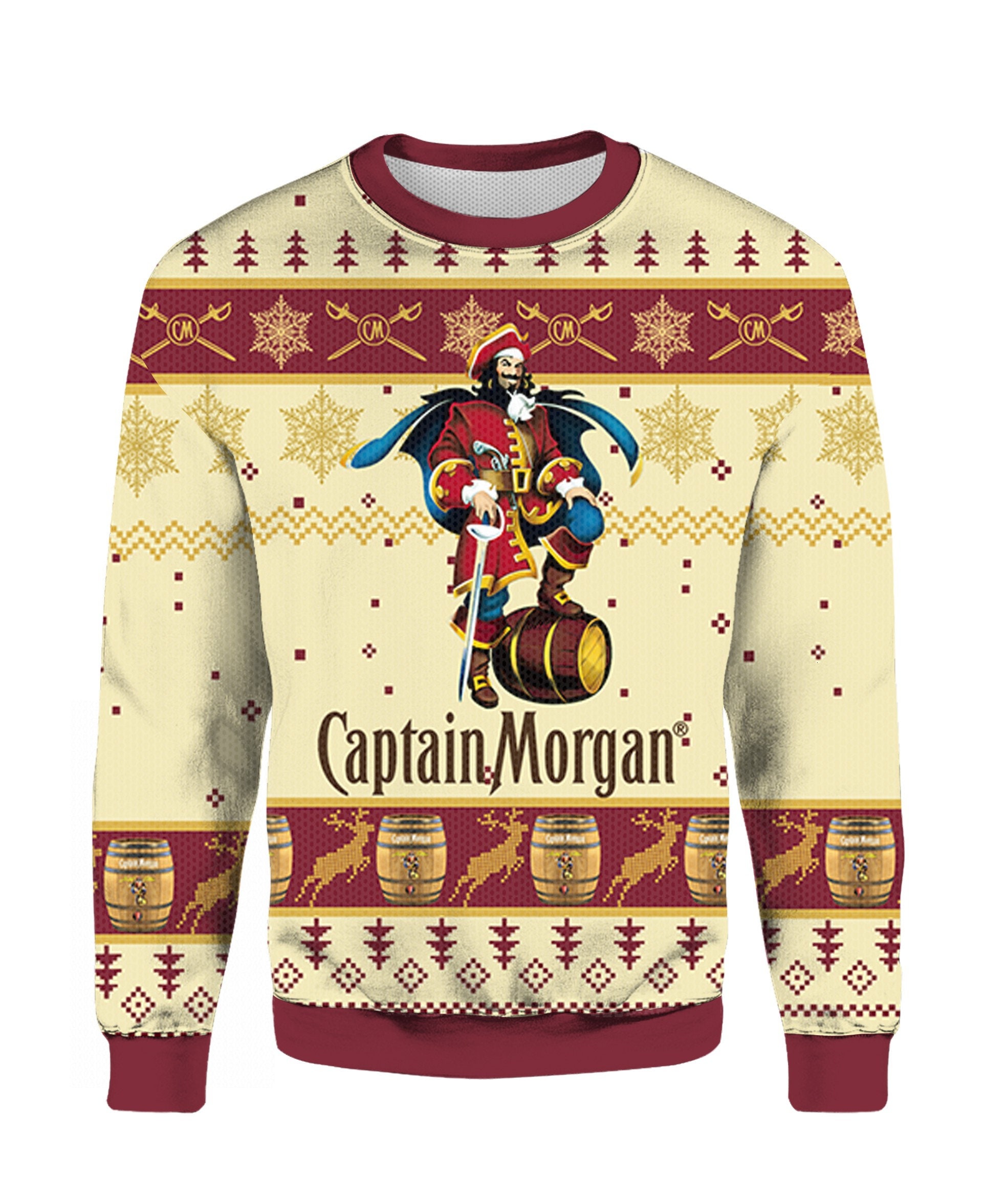 Captain Morgan Ugly Christmas 3D Sweater Captain Morgan Ugly Christmas 3D Sweater