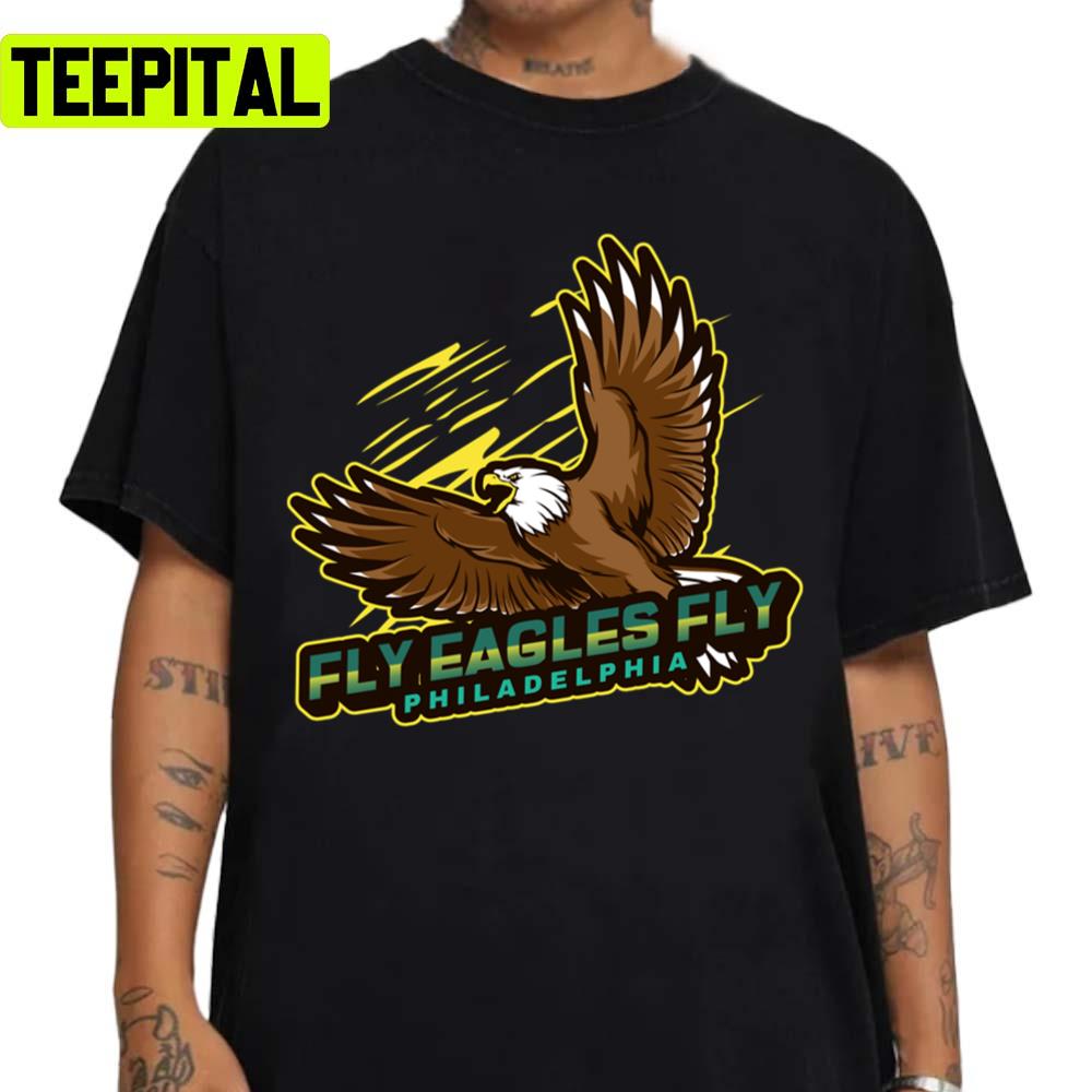 Cartoon Art Fly Eagles Fly Philadelphia Football Unisex Sweatshirt Cartoon Art Fly Eagles Fly Philadelphia Football Unisex Sweatshirt
