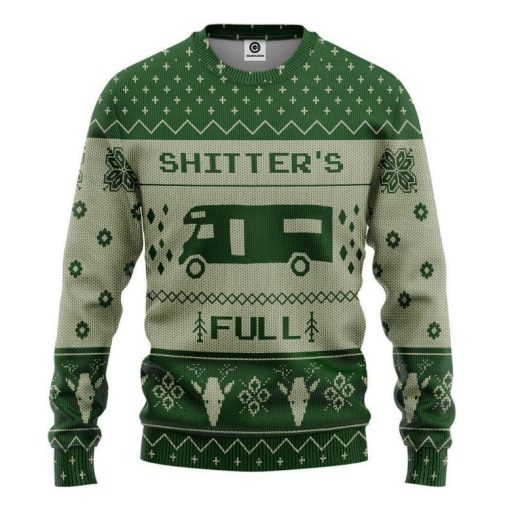 Casespring Shitters Full Green Personalized Unisex 3D Ugly Christmas Sweater