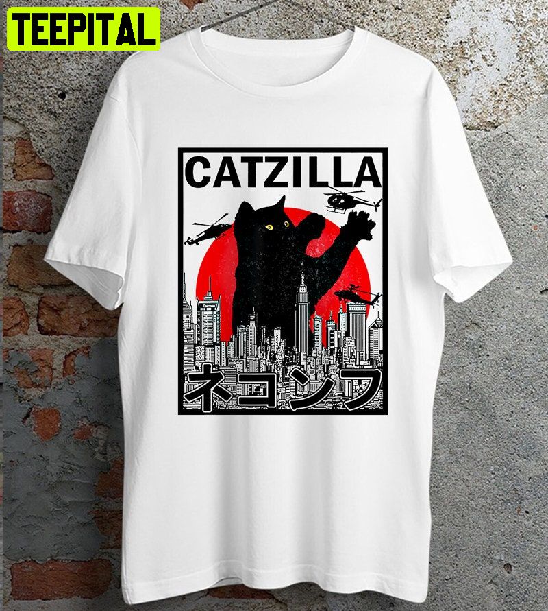 Catzilla Godzilla Cat Retro Design T-Shirt Catzilla Godzilla Cat Retro Design T-Shirt