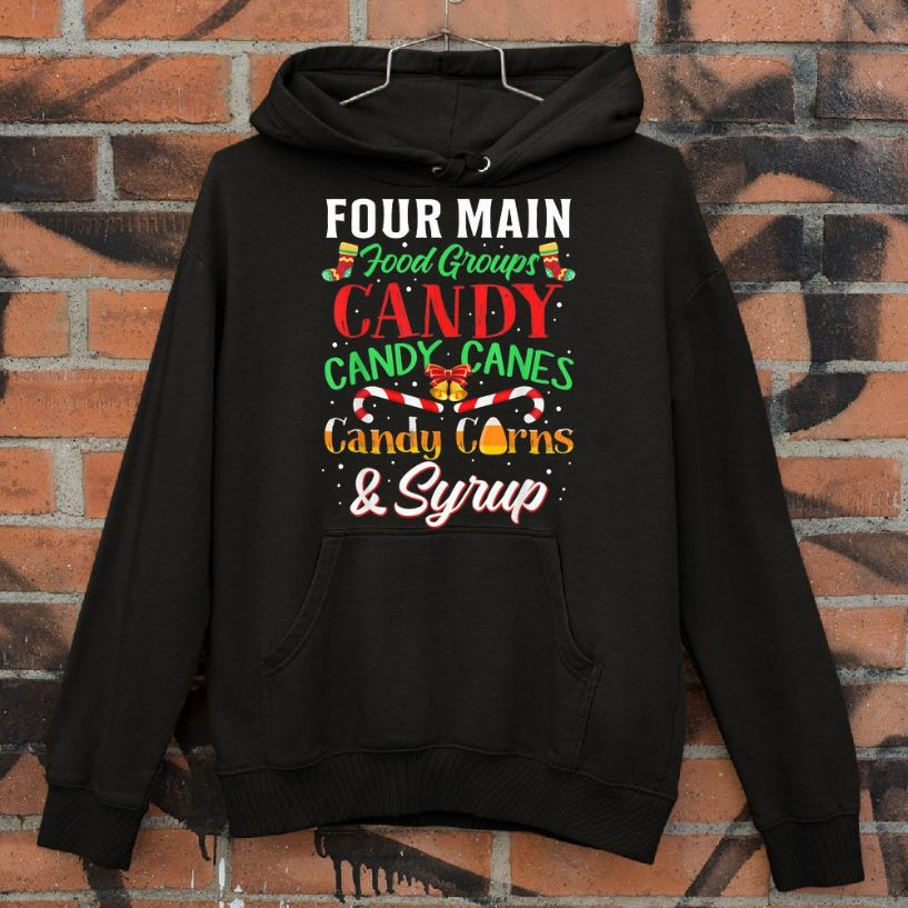 CFour Main Food Groups Elf Buddy Christmas Pajama Xmas Hoodie CFour Main Food Groups Elf Buddy Christmas Pajama Xmas Hoodie