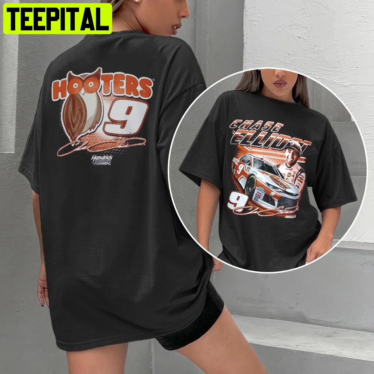 Chaseelliott Hooters Hend Rick Motorsports Team F1 Racing Unisex T-Shirt Chaseelliott Hooters Hend Rick Motorsports Team F1 Racing Unisex T-Shirt