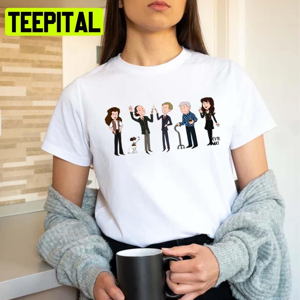 Chibi Characters Frasier Group Retro Sitcom Unisex T-Shirt Chibi Characters Frasier Group Retro Sitcom Unisex T-Shirt