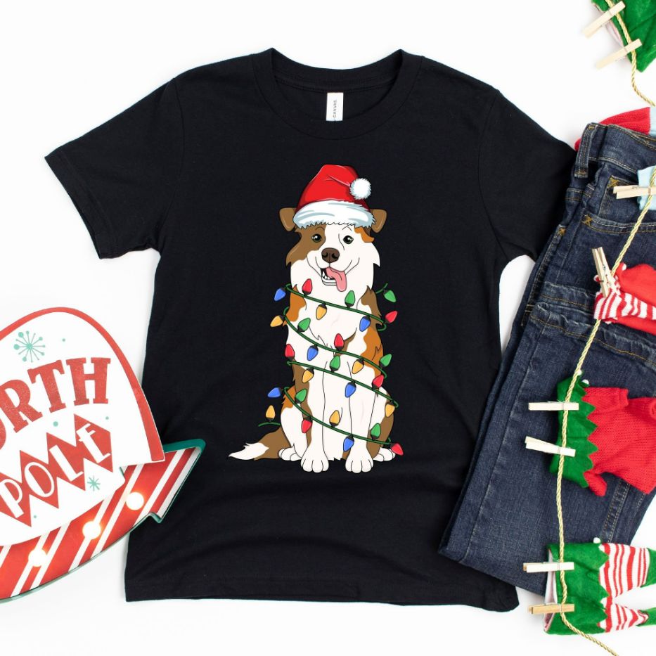 Christmas Australian Shepherd T-Shirt Christmas Australian Shepherd T-Shirt