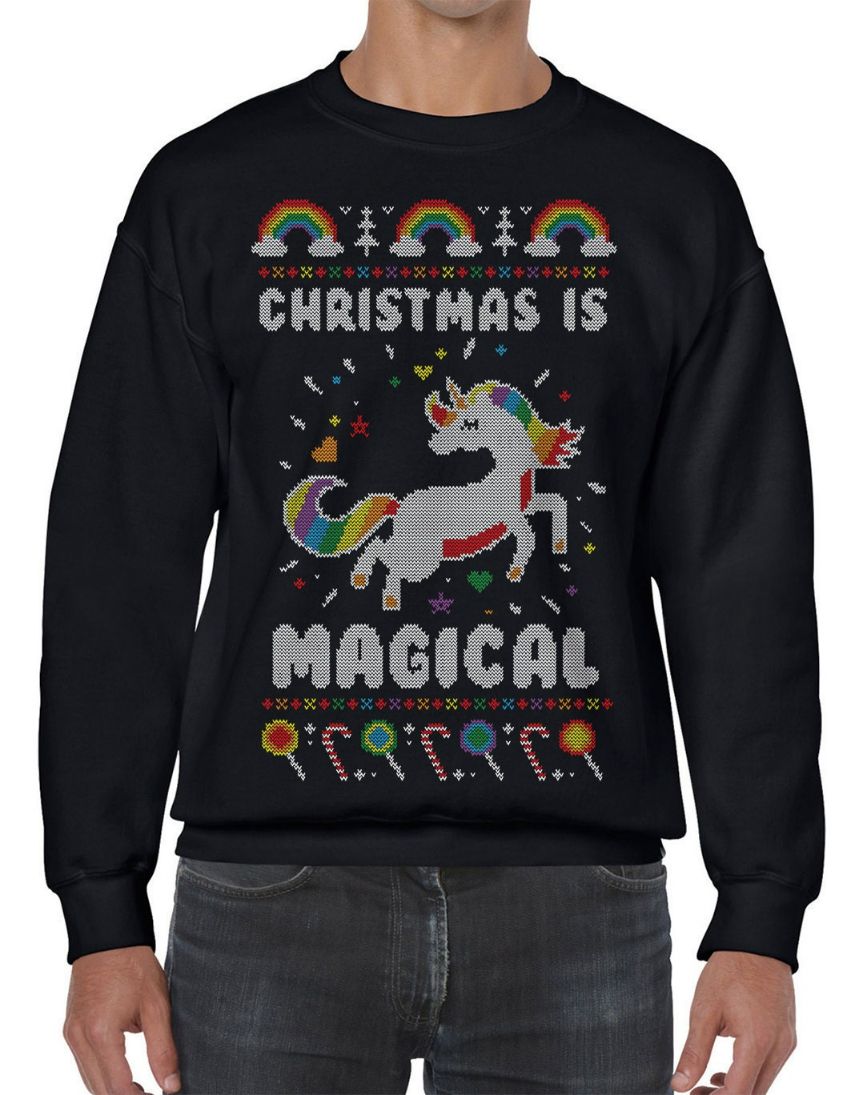 Christmas Is Magical Unicorn Ugly Sweater Christmas Is Magical Unicorn Ugly Sweater