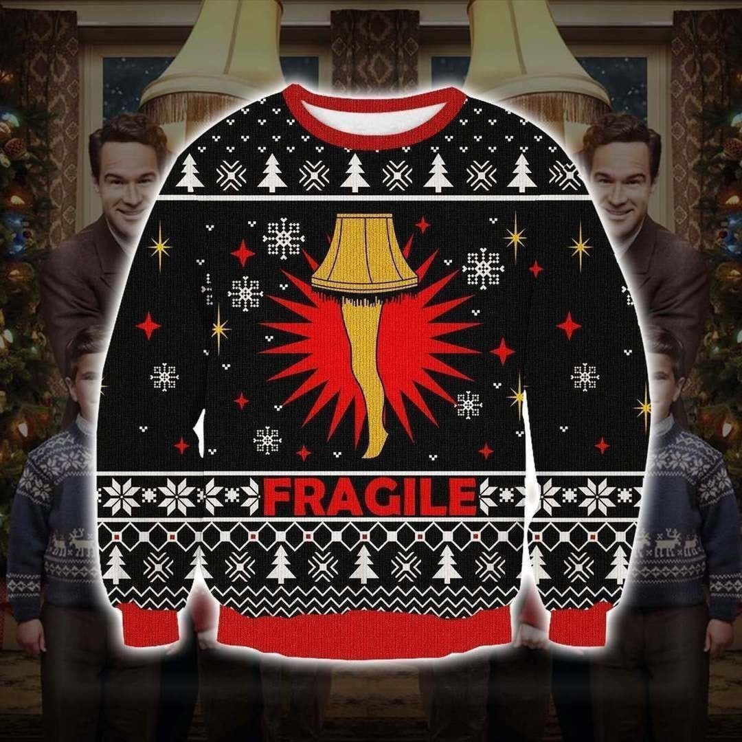 Christmas Story Knitting Pattern Print Ugly Unisex 3D Sweater Christmas Story Knitting Pattern Print Ugly Unisex 3D Sweater