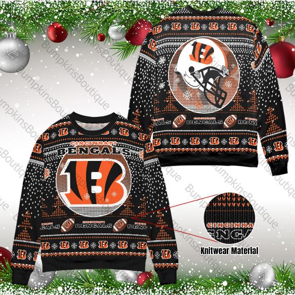 Cincinnati Bengals Unisex Ugly Christmas 3D Sweater Cincinnati Bengals Unisex Ugly Christmas 3D Sweater