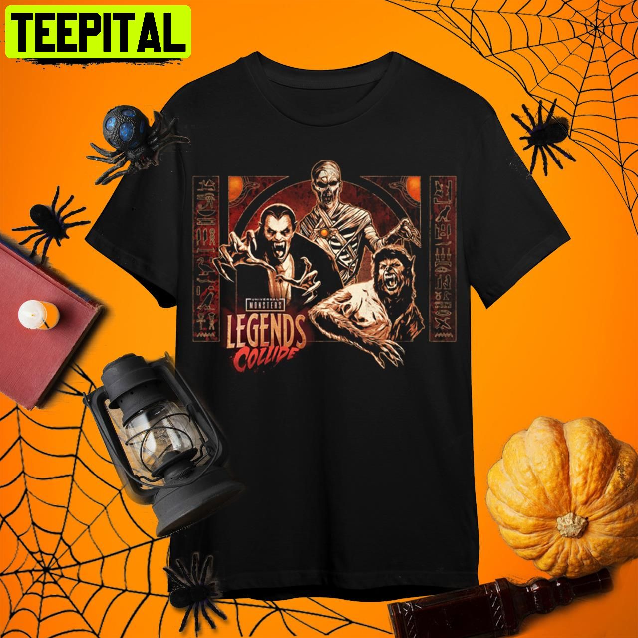 Collide Halloween Horror Nights Movie Universal Monsters Legends Retro Art Unisex T-Shirt Collide Halloween Horror Nights Movie Universal Monsters Legends Retro Art Unisex T-Shirt